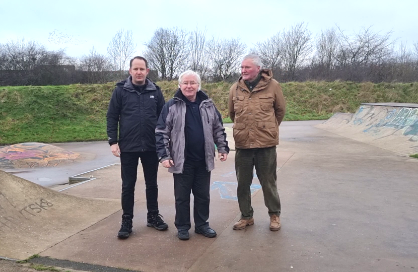Alan, Leslie and Martin campaigning to clean up Lanchester Park