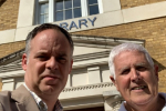 Jim Butler and Ken Hawkins at Blythe Library